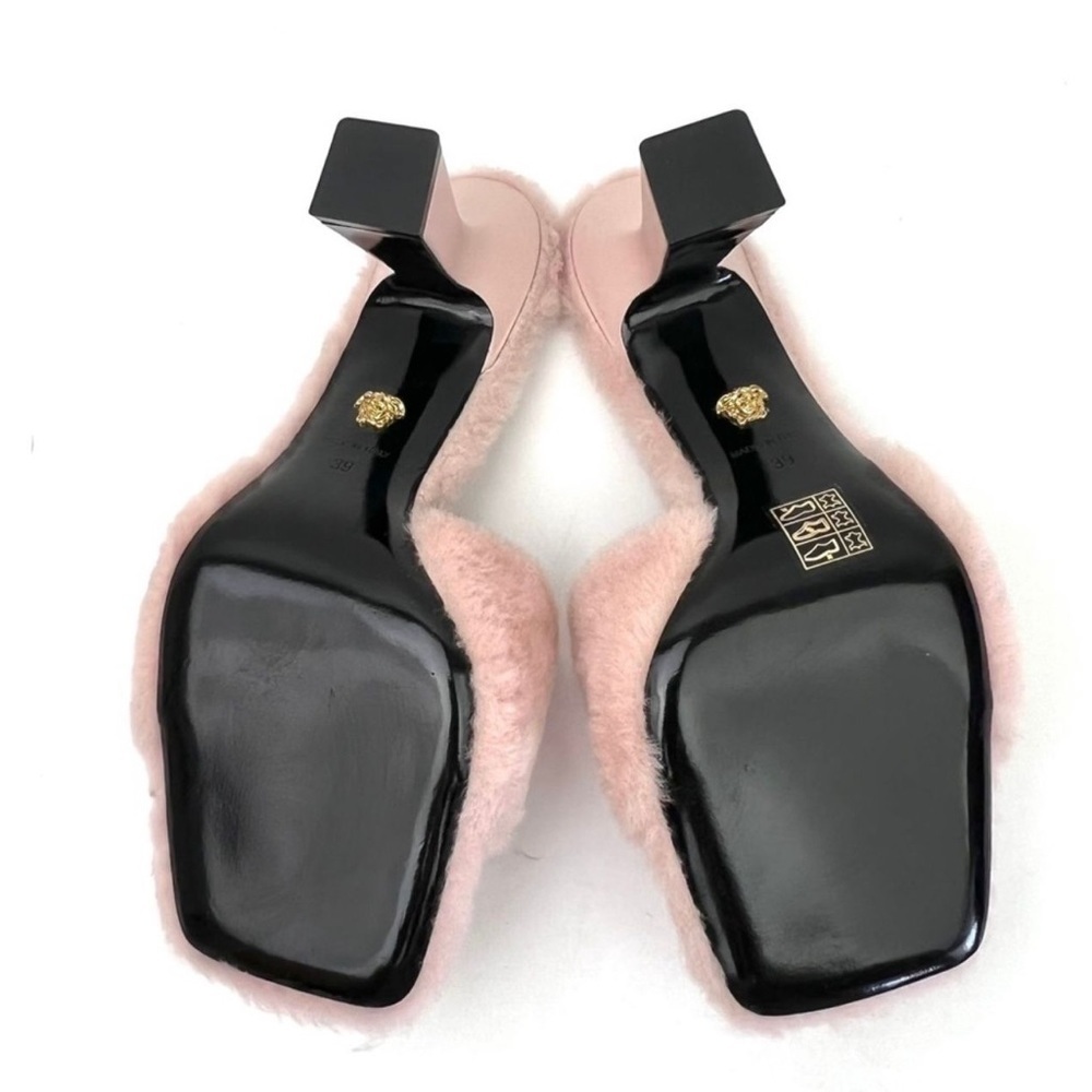 VERSACE La Medusa Faux Fur Slide Sandal sz 9 - Picture 14 of 14